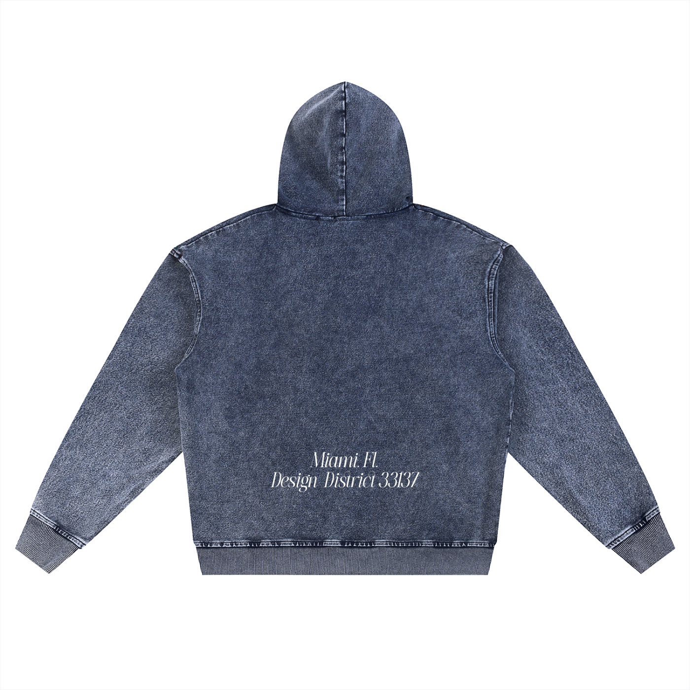 TurboTime Snow Wash Oversized Zip-Up Hoodie