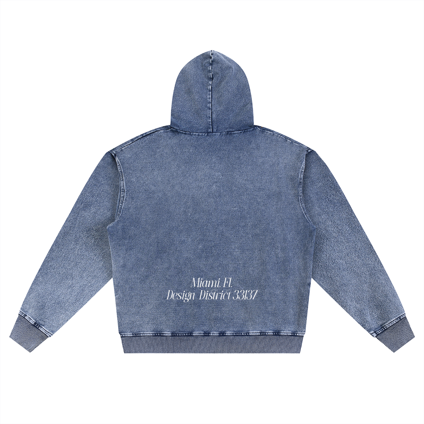 TurboTime Snow Wash Oversized Zip-Up Hoodie