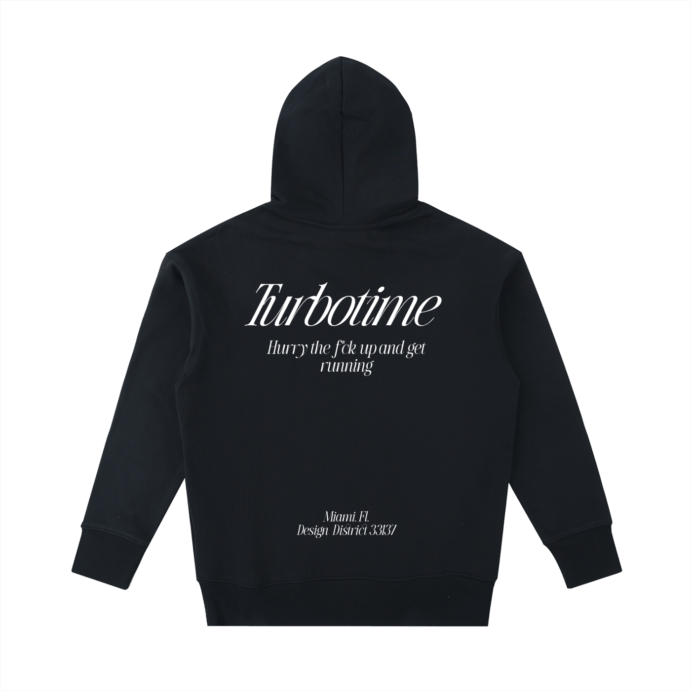 Unisex loose fit TurboTime 100% cotton running hoodie