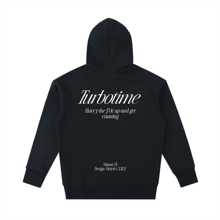 Unisex loose fit TurboTime 100% cotton running hoodie