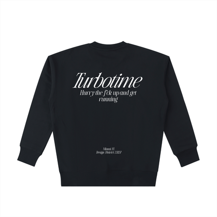Unisex loose fit TurboTime running essential sweatshirt 100% cotton