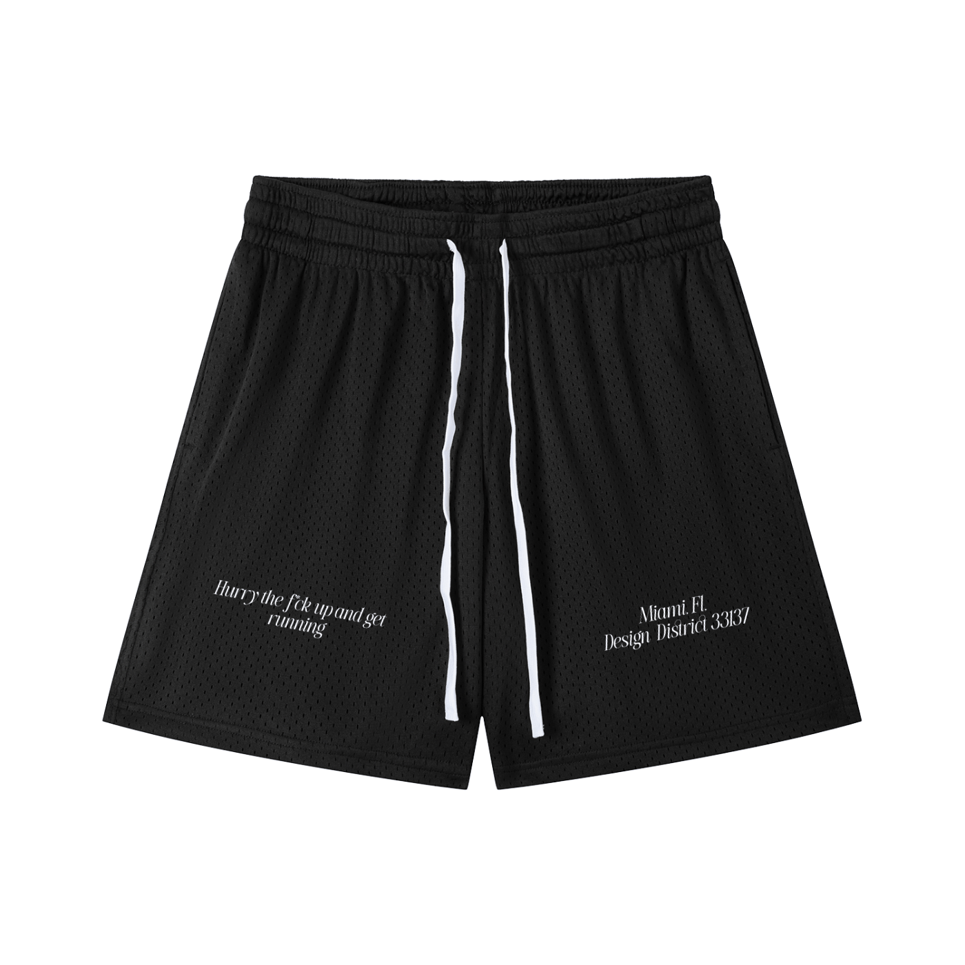 Unisex TurboTime mesh running shorts with loose fit