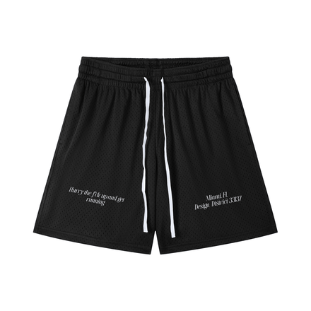 Unisex TurboTime mesh running shorts with loose fit